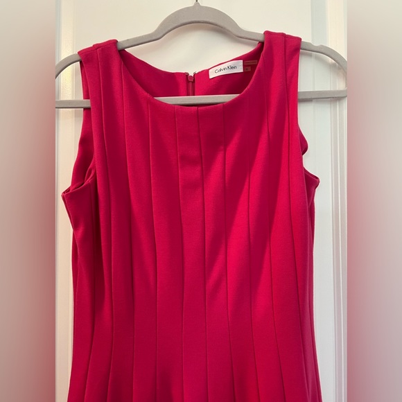 Calvin Klein vintage Barbie hot pink pleated dress - Picture 3 of 4